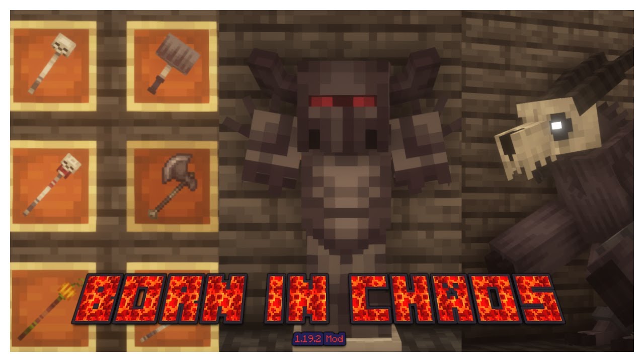 ЛУЧШИЙ МОД НА ХЭЛЛОУИН ДЛЯ MINECRAFT 1.19.2! (Born In Chaos 1.19.2)