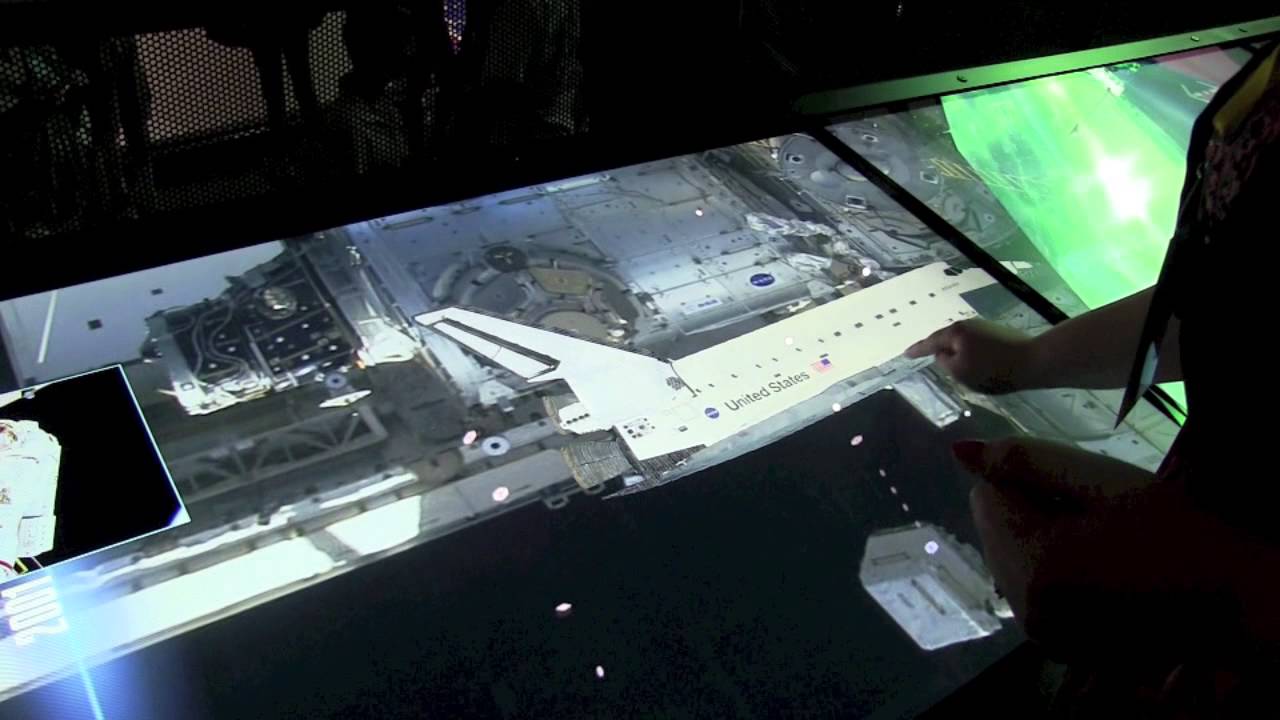 Inside Space Shuttle Atlantis exhibit at Kennedy Space Center Visitor Complex