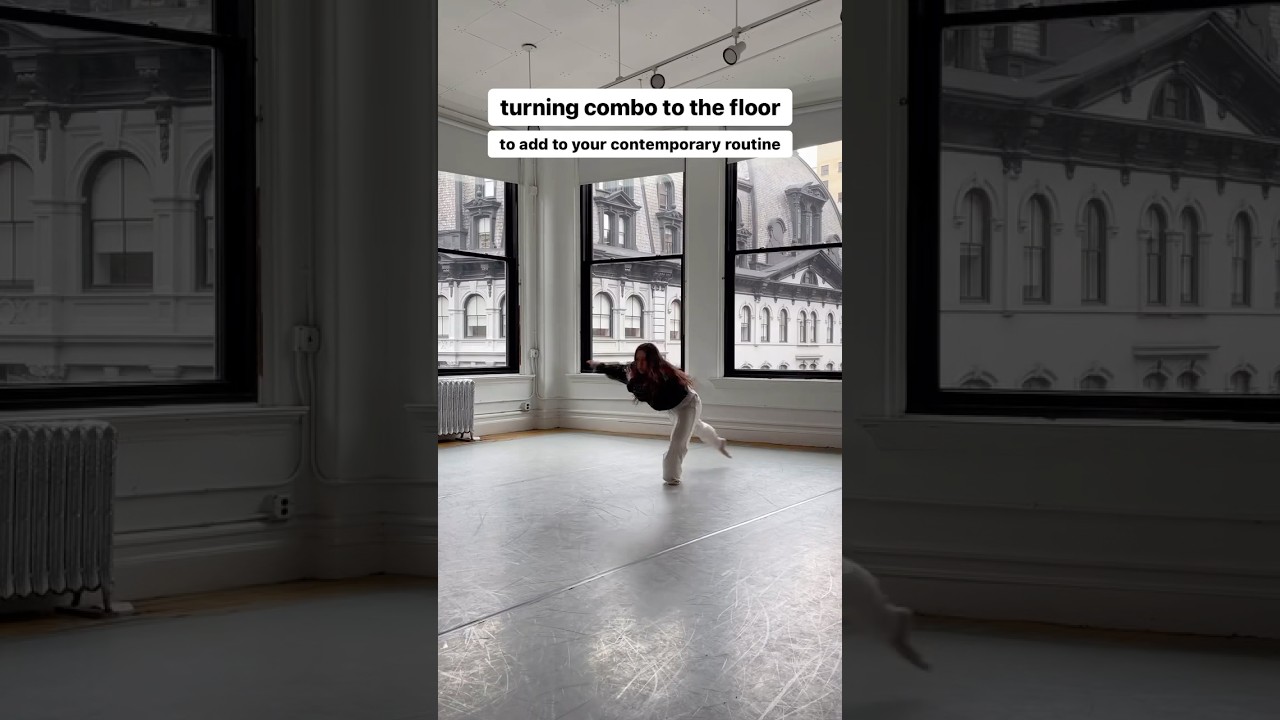 TURNS ✨ dance combo to the floor #dance #contemporarydance #floorwork #dancetricks