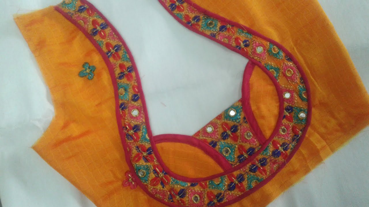 latest blouse back neck design