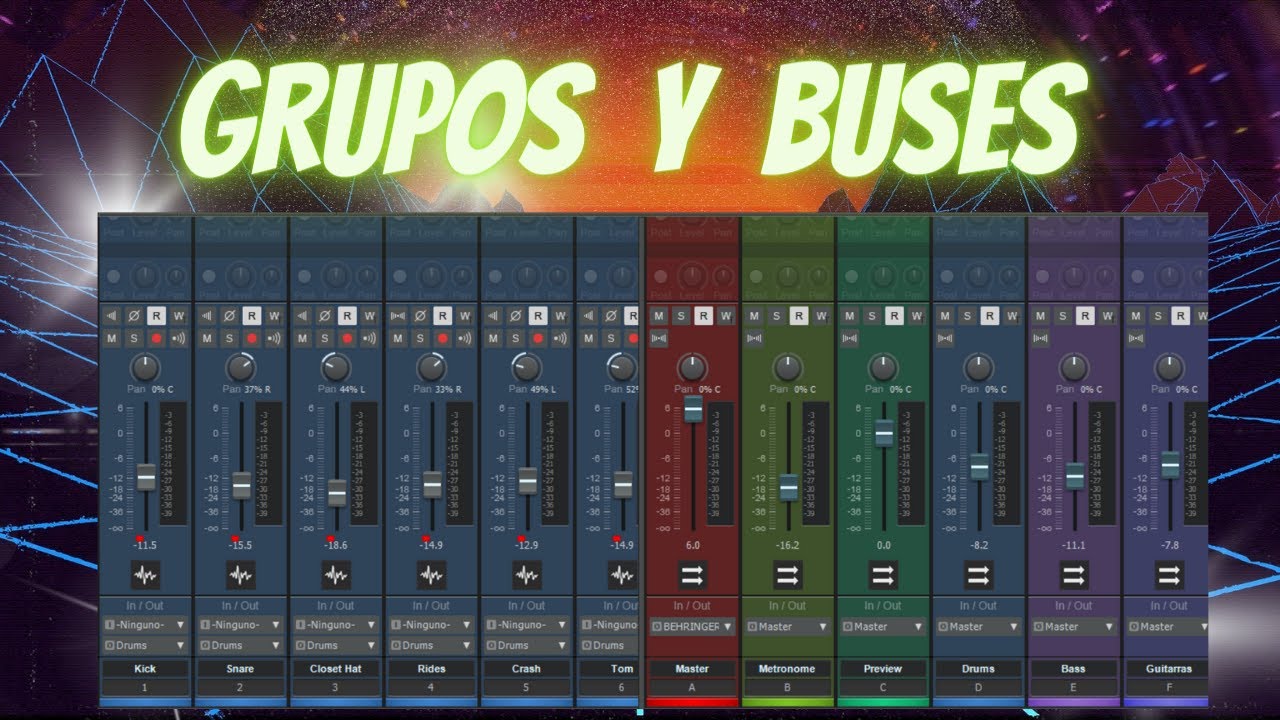 Crea Grupos y Buses En Cakewalk // Optimiza tus Proyectos