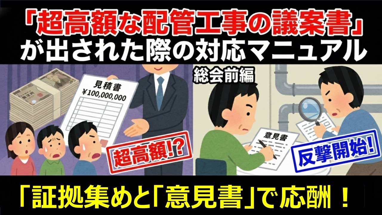 「超高額な配管工事の議案書」が出された際の対応マニュアル 第１部　総会前編 「証拠集め」と「意見書」で応酬！