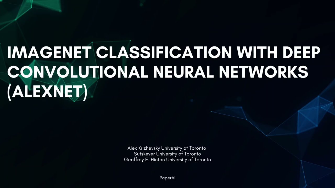 Alexnet | ImageNet Classification with CNN | ImageNet