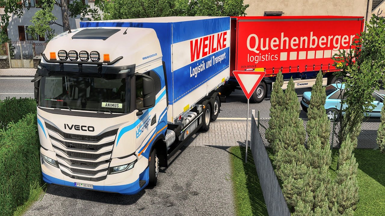 Early Morning Drive Through Narrow Streets of Germany | #ets2 1.56