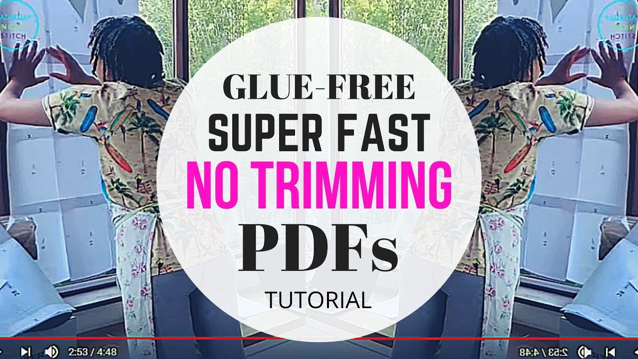 How to Tape PDF Sewing Patterns | NO TRIMMING + GLUE FREE | SUPER FAST