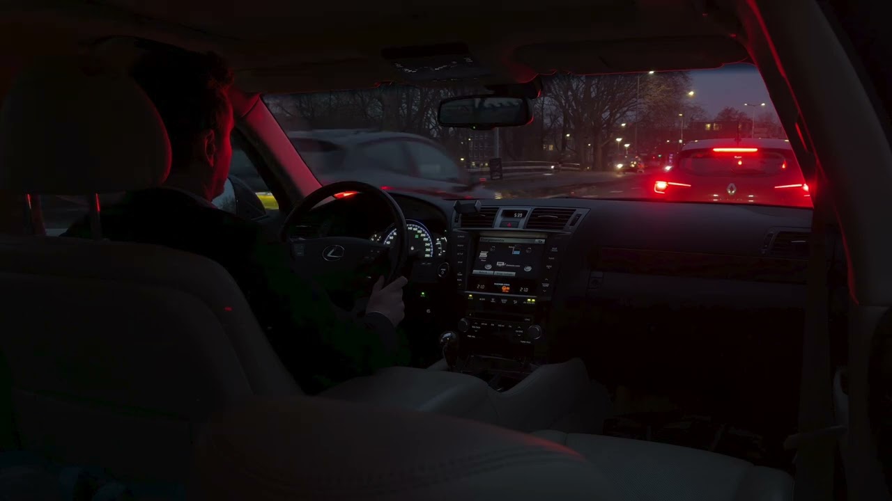 Quiet Calming Ride Through Busy Rotterdam Traffic With Pro Driver