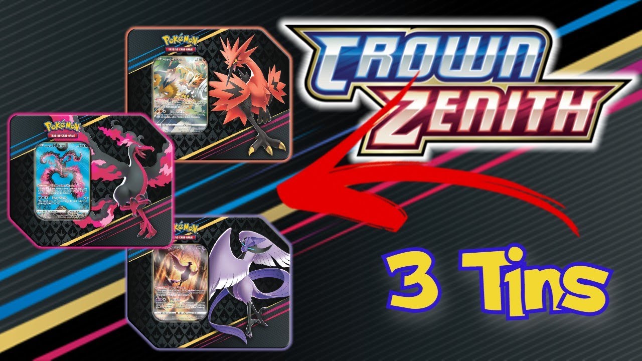 Crown Zenith | Moltres, Zapdos, & Articuno Tins