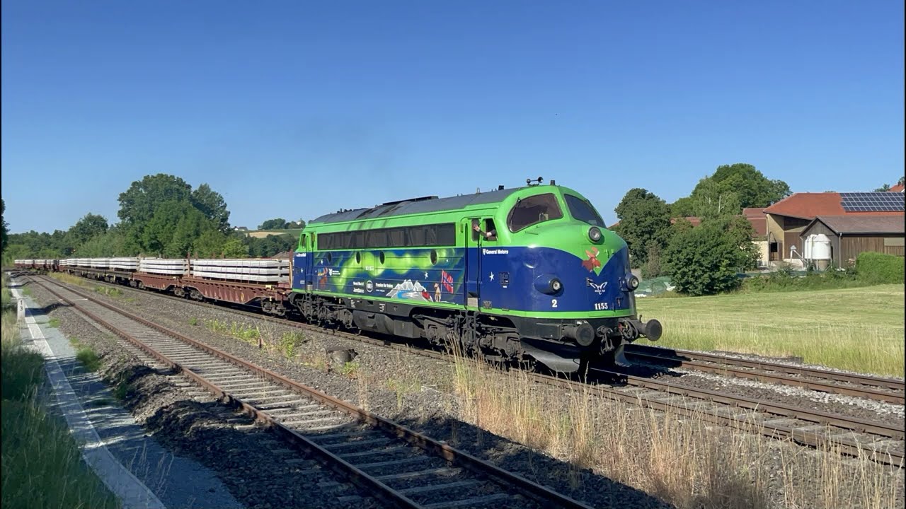 Mega Sound und Dieselpower mit 1950 PS Nohab MY 1155 Polarlicht Altmark Rail durch die Oberpfalz