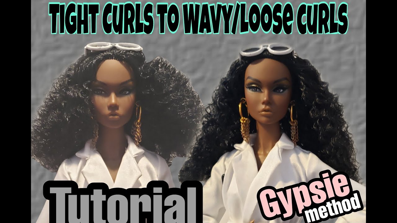 2020 DIY- How to Style Barbie Doll Hair- Curly to Wavy/ Tight Curls to Loose Curls ft. Poppy Parker