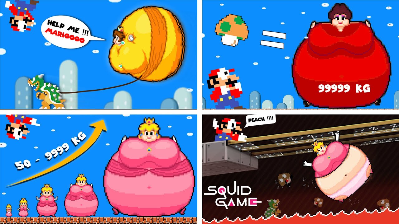 Mario's Maze Collection SEASON 12 (ALL EPISODES Pixel Fat: Daisy, Peach, Pauline) - Mario Bros
