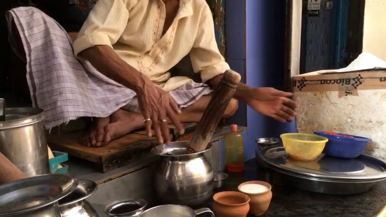 Blue Lassi Shop in Varanasi (Indien)