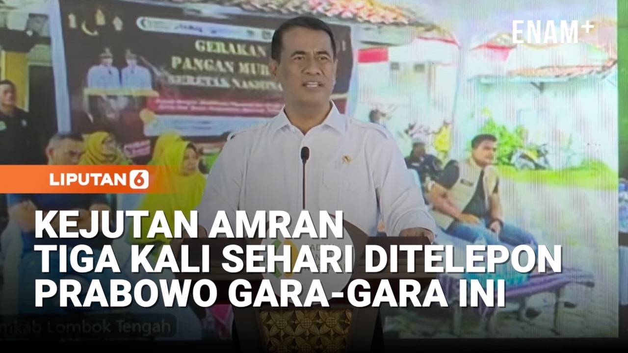Mentan Amran Ungkap Sampai 3 Kali Sehari Ditelepon Prabowo:Jangan Kita Pusingkan Presiden | Liputan6