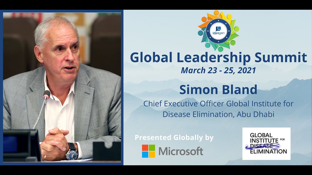Watch Simon Bland, CEO of Global Institute for Disease Elimination