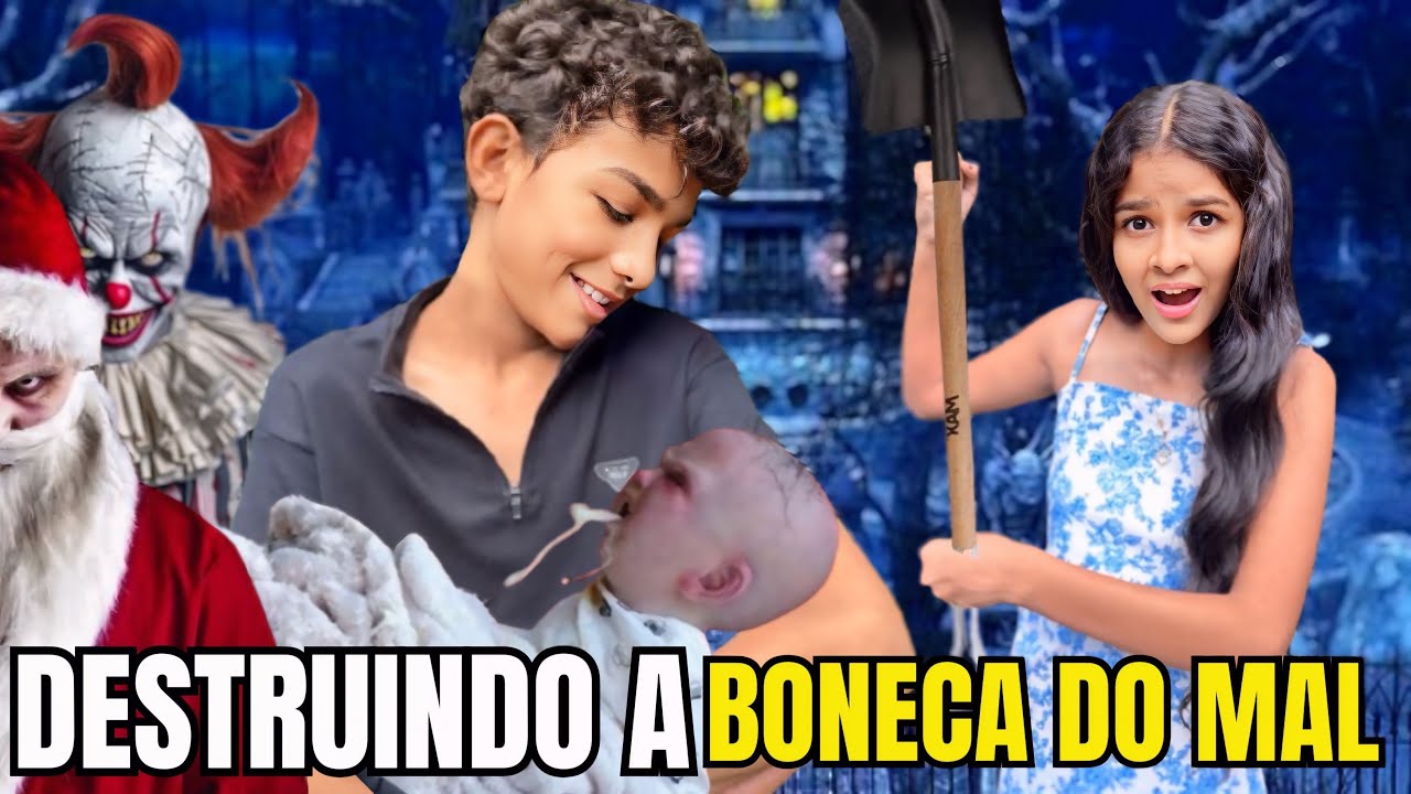 DESTRUINDO A BONECA DO MAL* A Duda pediu ajuda(Feat: Estevão e Gabriel)