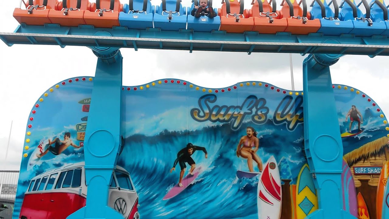 3 year old on ride at Weymouth beach