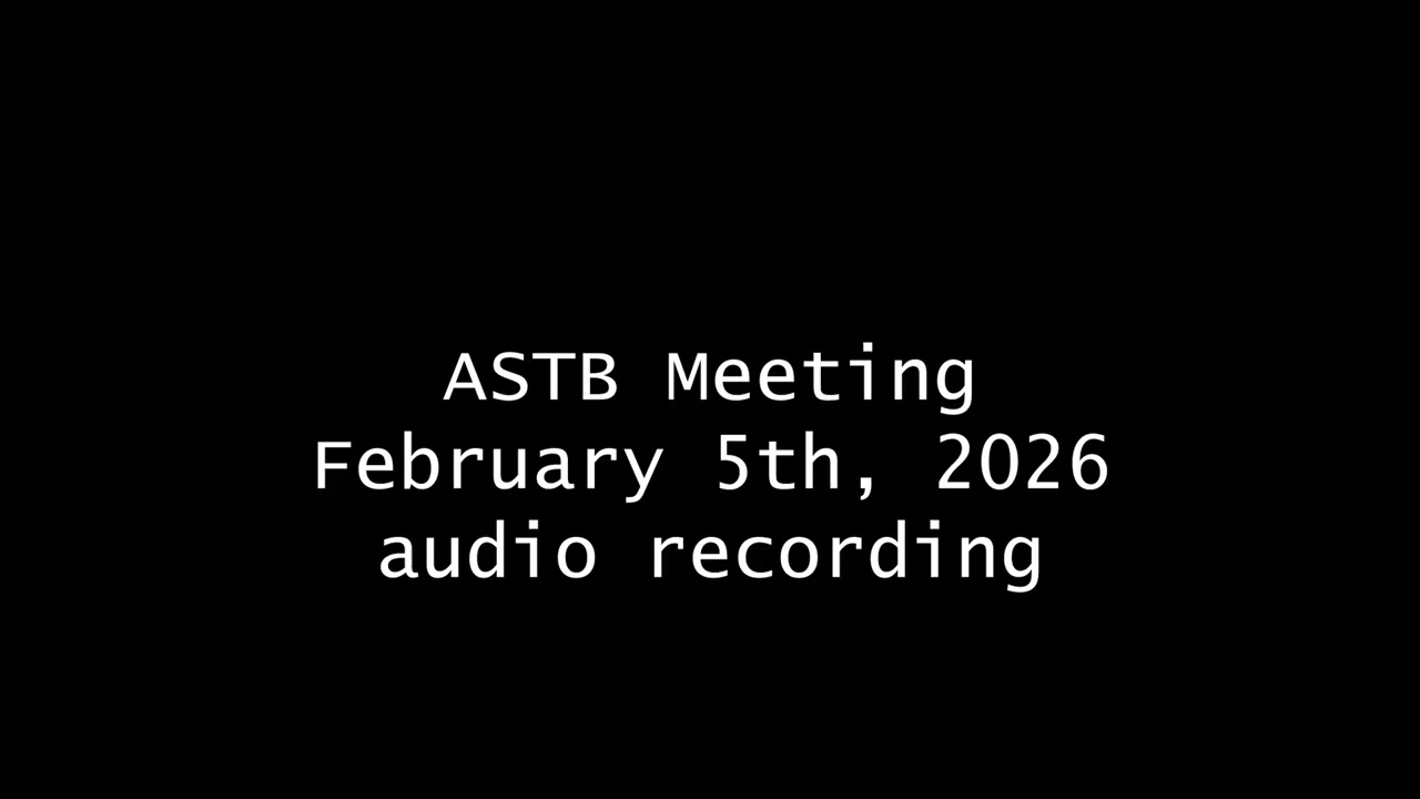 2026 Audio Recording ASTB February 5th