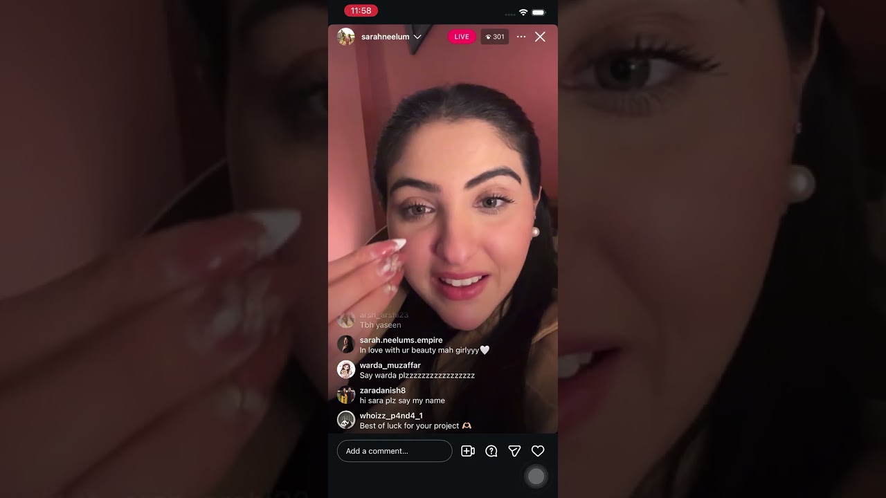 Sarah Neelum Live On instagram ✨#live #youtubeshorts #fypシ 