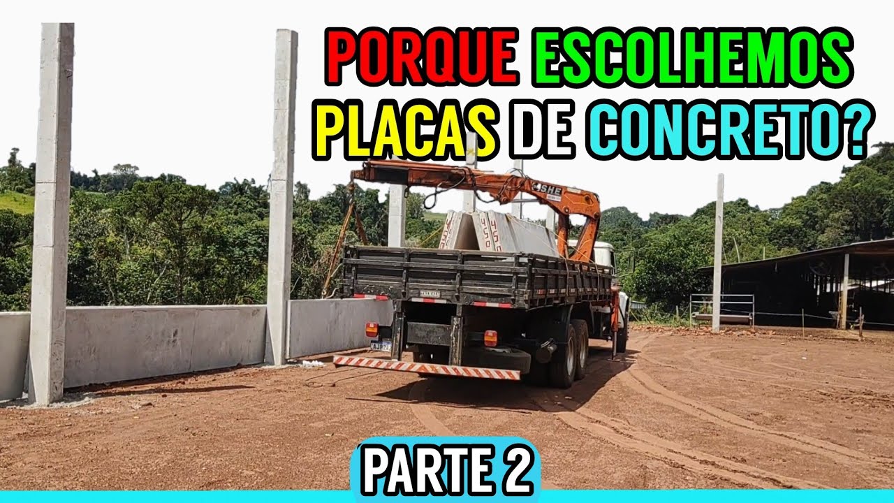 Colocando placas de concreto armado (Compost Barns) Parte 2