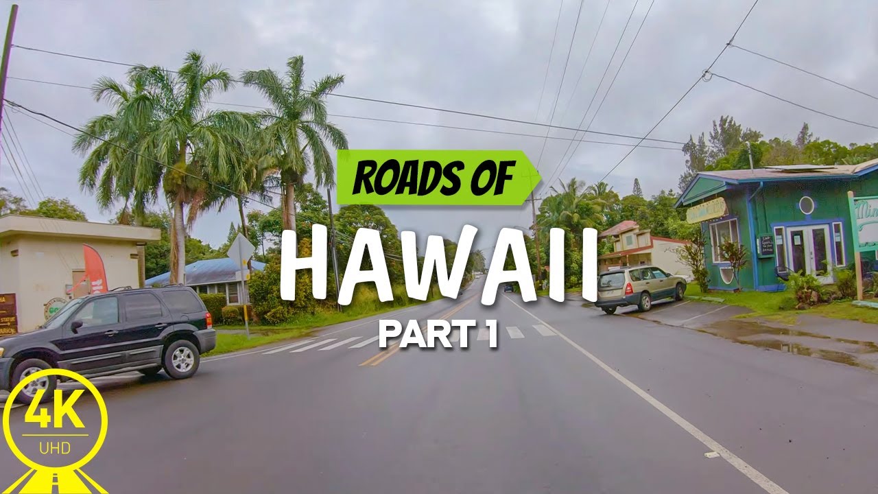 4K Scenic Bike Ride - Road Trip through the Big Island, Hawaii (4 hours) - Part #1