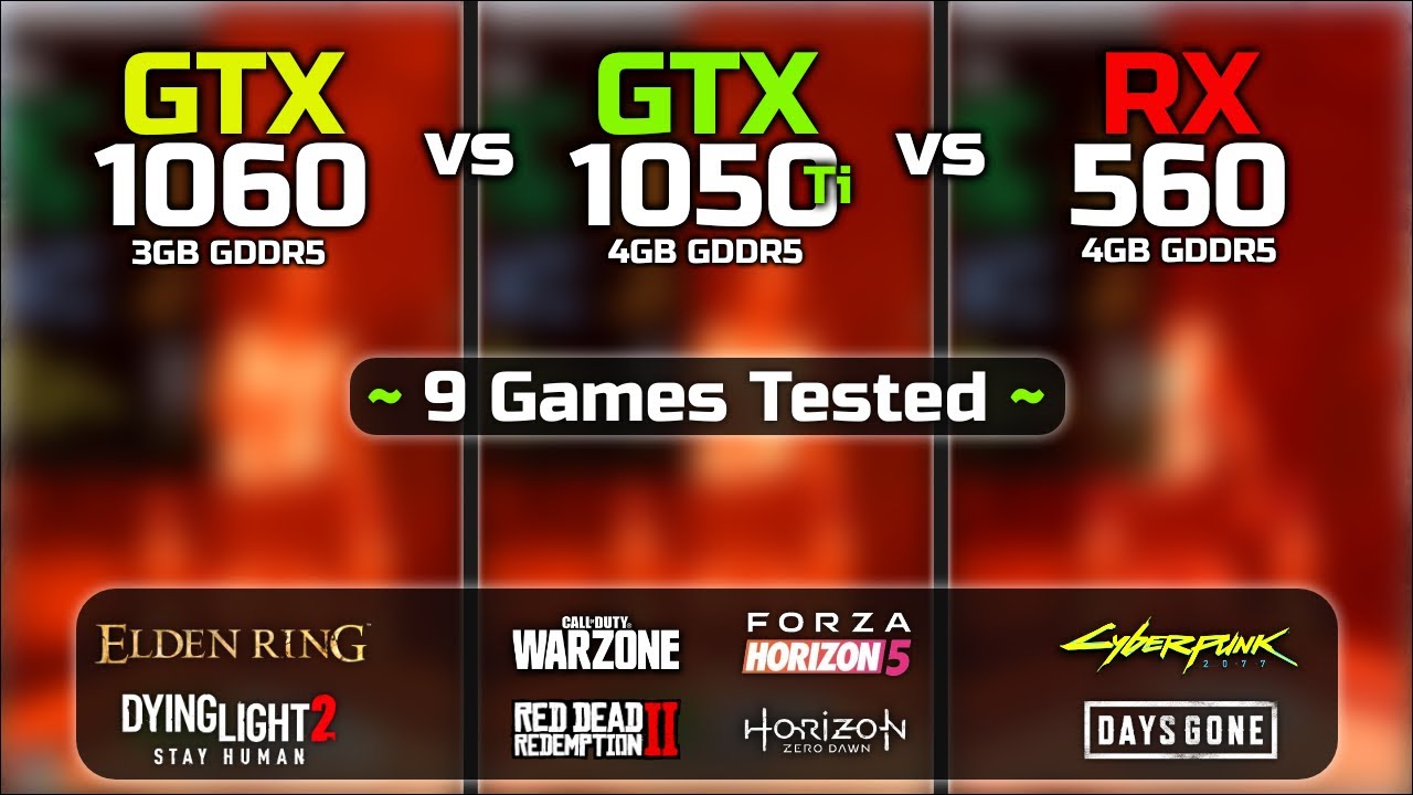 GTX 1060 vs GTX 1050 Ti vs RX 560 | 9 Games Tested