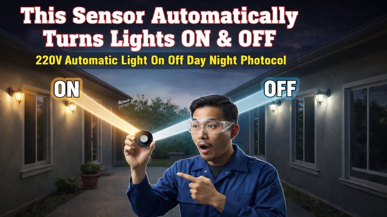 This Sensor Automatically Turns Lights ON & OFF - 220V Automatic Light On Off Day Night Photocell