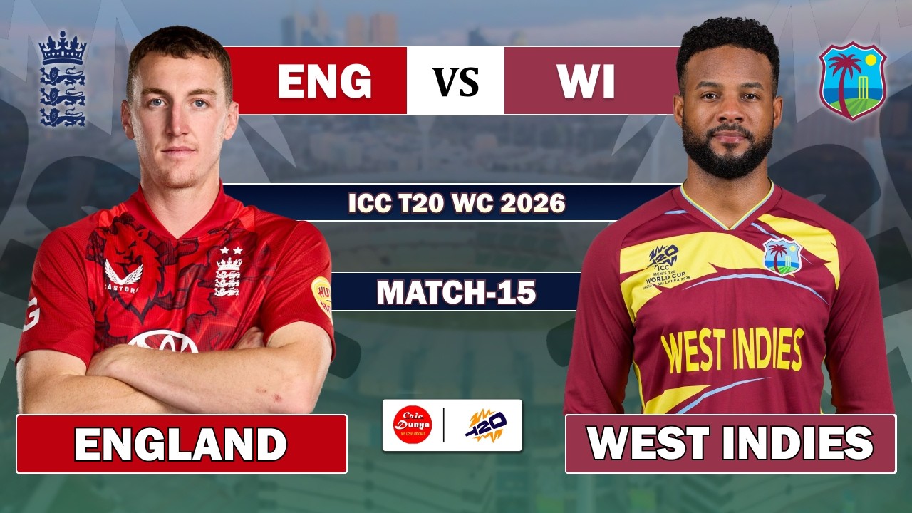 LIVE ENGLAND vs WEST INDIES T20 WORLD CUP 15TH MATCH LIVE | ENG vs WI LIVE CRICKET MATCH : ENG 5 OVR