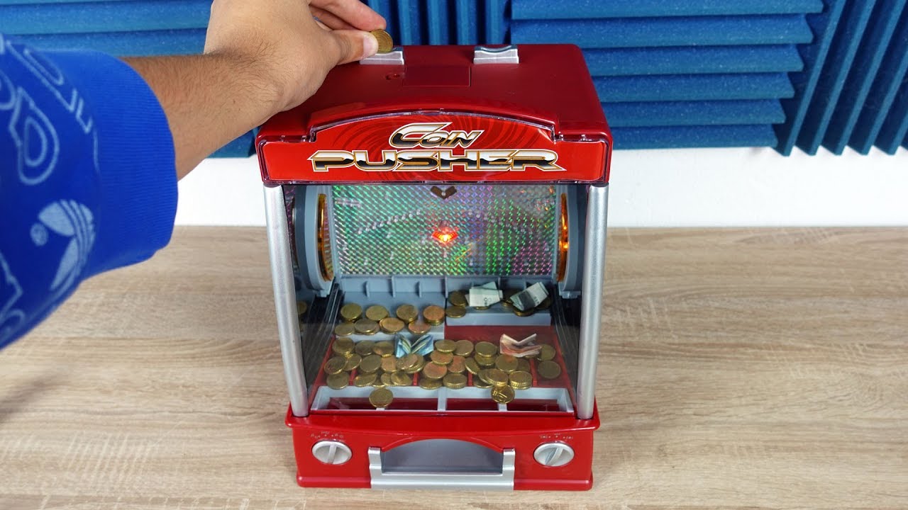 Münzschieber Automat mit echt Geld für zu Hause im Test! - Coin Pusher!