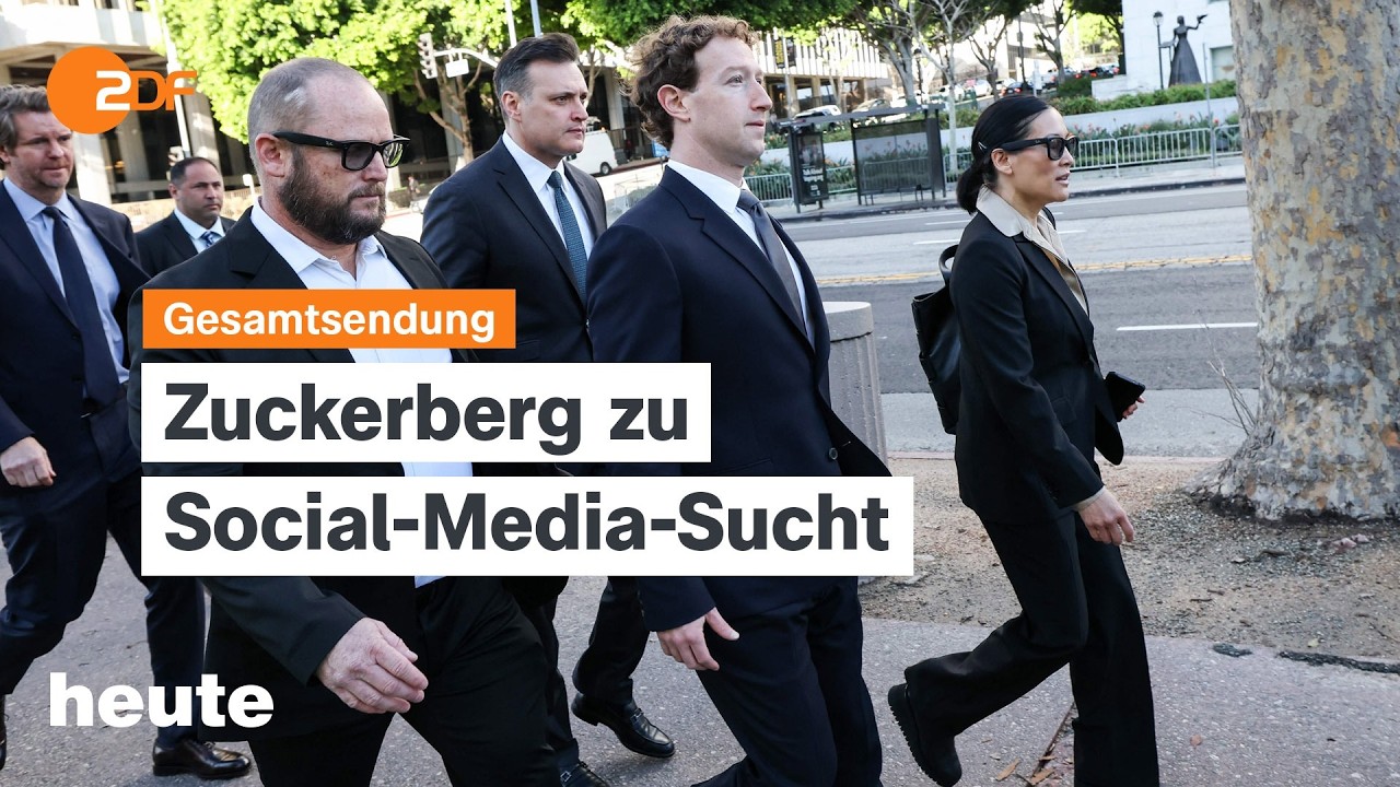 heute 19:00 Uhr vom 18.02.2026 Sucht-Vorwürfe gegen Meta, Politischer Aschermittwoch, NATO-Manöver