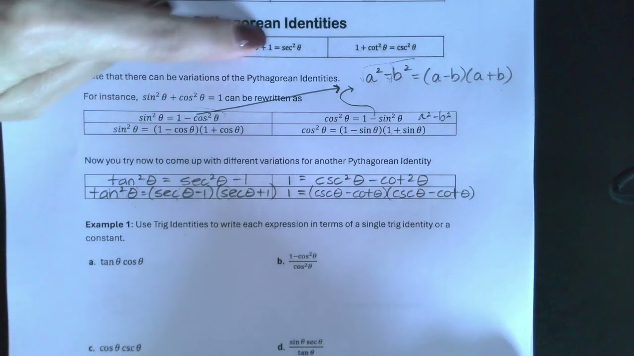 8.1 Video Lesson Trig Identity (Day 1)
