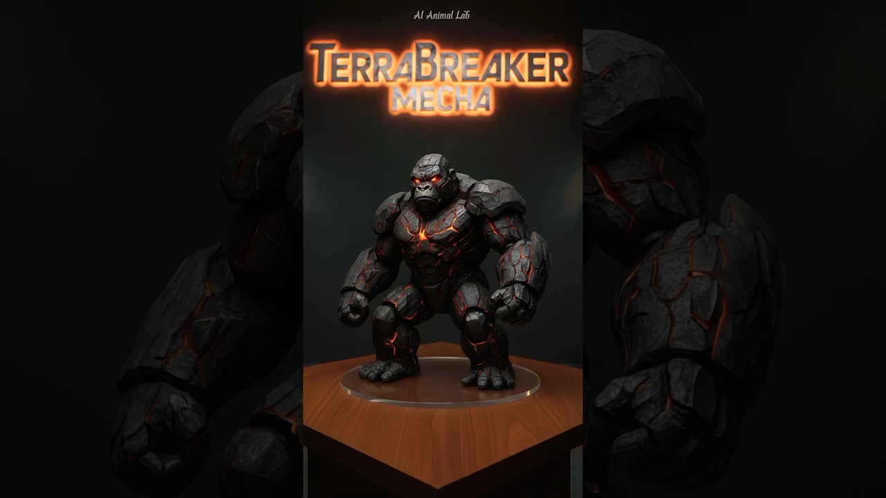 TERRABREAKER MECHA | The Titan of Stone🦍🤖🌋 #shorts #viral #animaltransformation