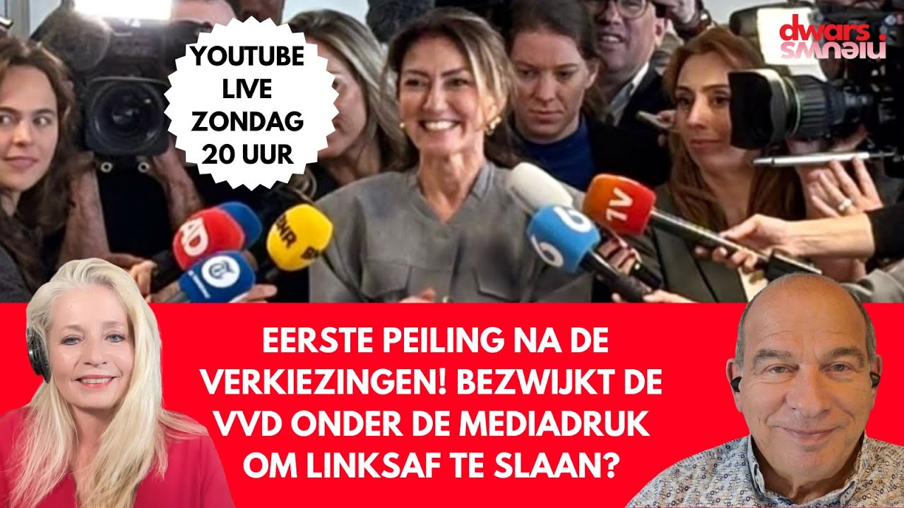 Eerste peiling na verkiezingen! Bezwijkt de VVD onder de mediadruk om links af te slaan? #DDDP