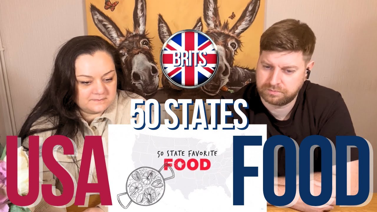BRITS REACT | The Most Iconic Food In Every US State | BLIND REACTION
