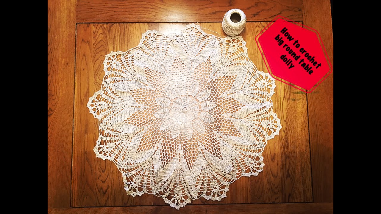 CC How to crochet big round table doily - Part 1 of 3