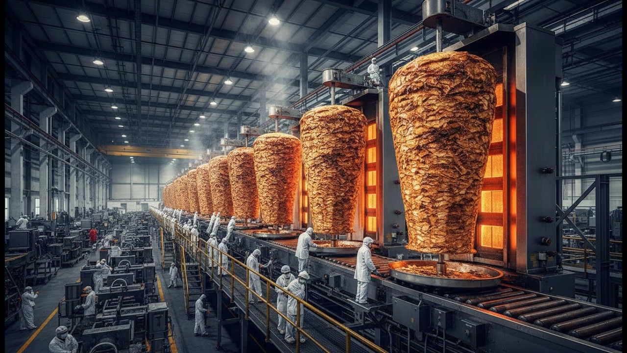 How It's Made: Turning 1,000,000 Chickens into Giant Shawarma Cones