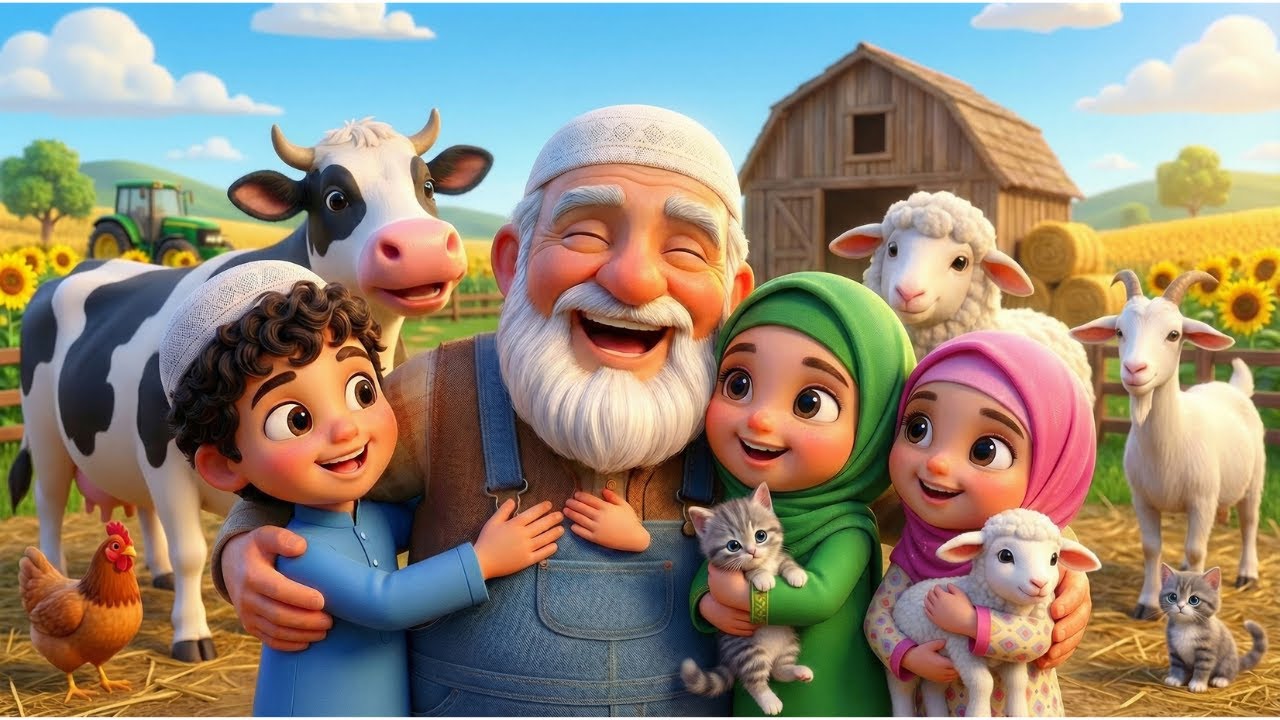 Old Ibrahim had a farm | Muslim kids Nursery Rhymes | Islamic cartoon song