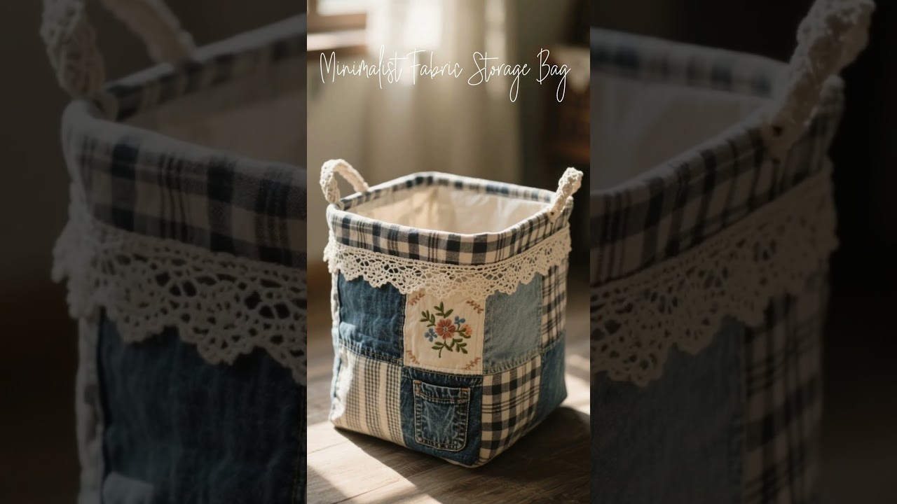 Minimalist Fabric Storage Bag – Japandi Country Style 