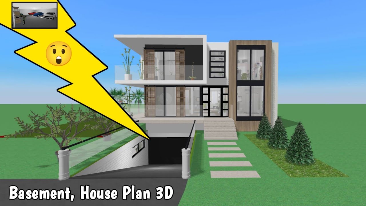 Modern House Plan & Design 3D with Basement car parking 2023 || @RikoPlan 0123