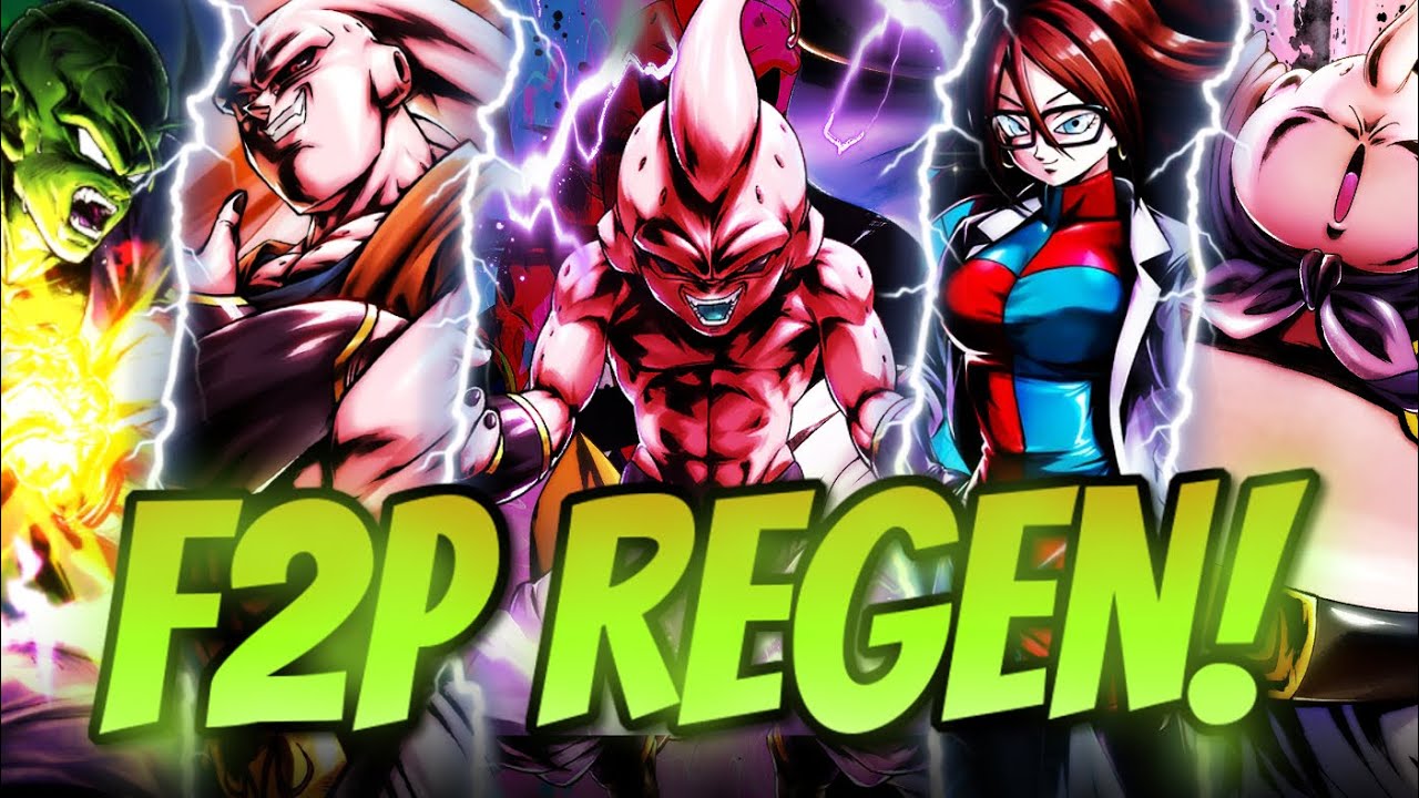 THE FULL F2P REGEN TEAM w/ THE *NEW* KID BUU!! (Dragon Ball LEGENDS PvP)