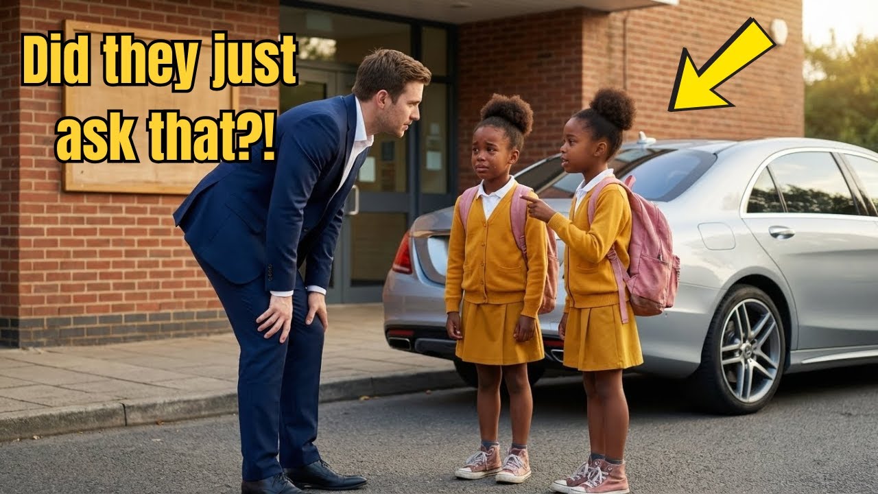 At School, Black Twins Ask a Young Millionaire to Be Their Dad — The Crowd Freezes