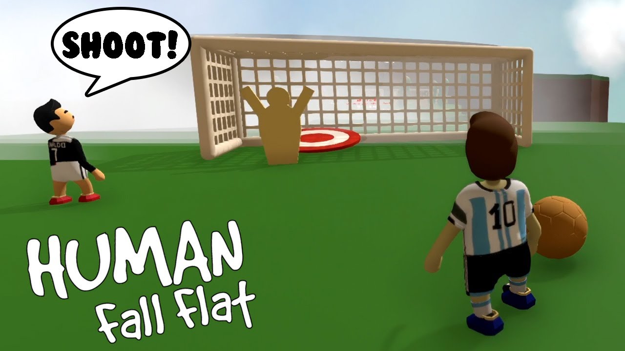 Футбольные вызовы Роналду против Месси в Human Fall Flat