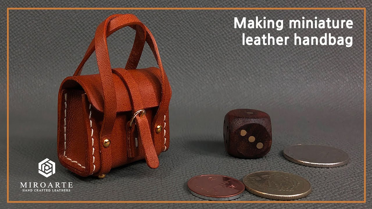 미니어쳐 가죽핸드백 만들기 Making miniature leather bag