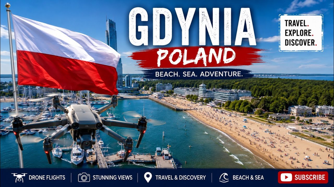 Gdynia Beach and Harbour Poland