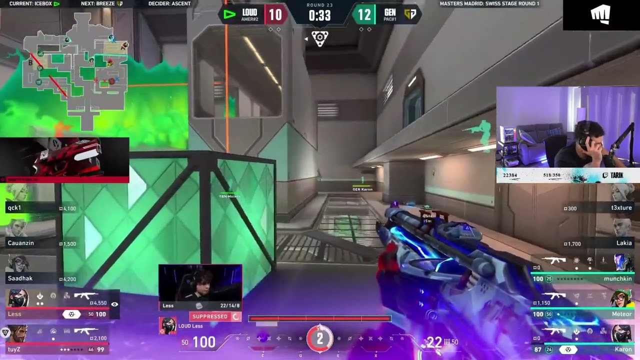 Tarik reacts to Loud Less insane 4k against Gen.G