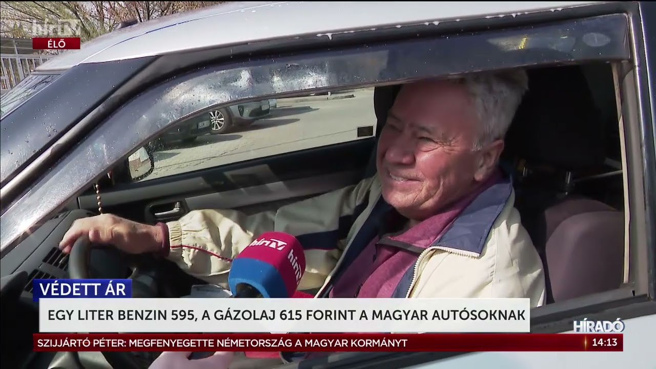Egy liter benzin 595, a g&aacute;zolaj 615 forint a magyar aut&oacute;soknak - H&iacute;rTV