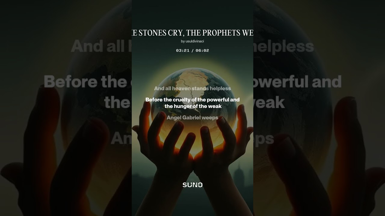 THE STONES CRY, THE PROPHETS WEEP
