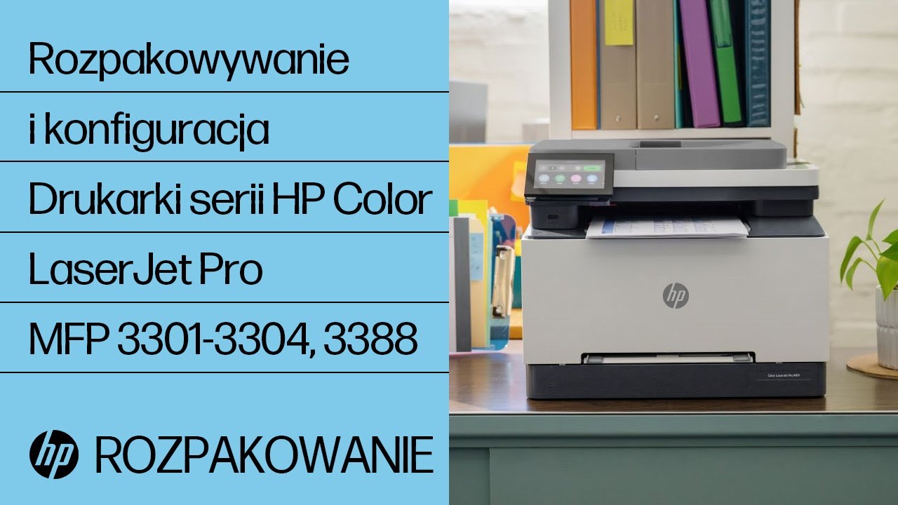 Rozpakowanie i konfiguracja | Drukarki z serii HP Color LaserJet Pro MFP 3301-3304, 3388