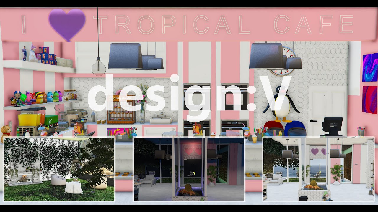 Mom's Pie Cafe Interior Design (Tropical Cafe V2) (www.rina-roleplay.com)