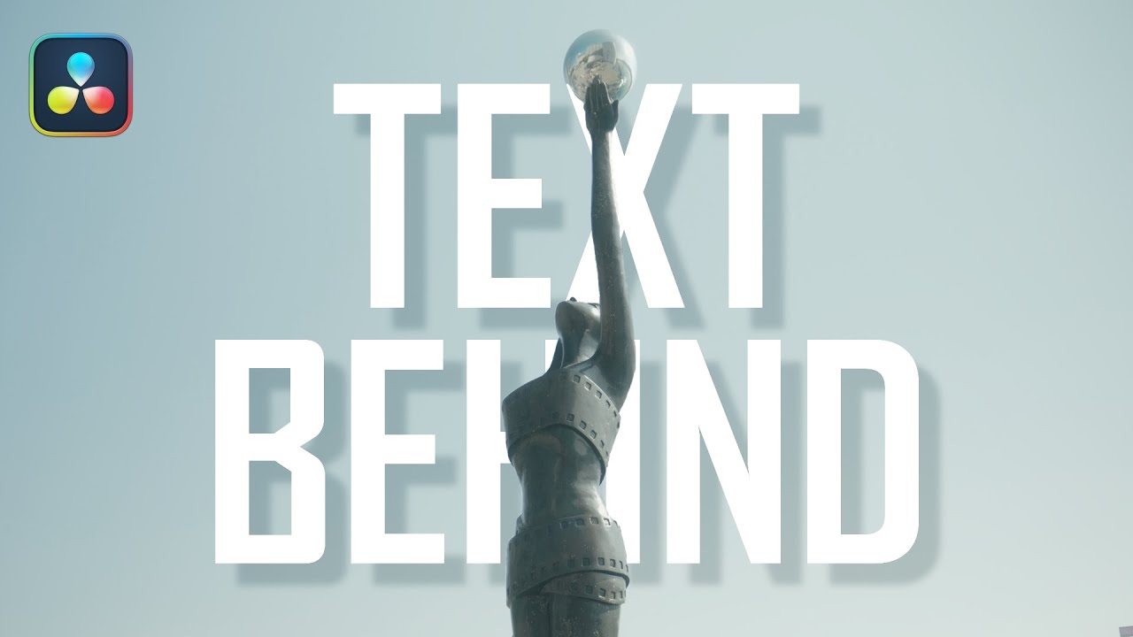 Text BEHIND Objects In DaVinci Resolve | Fusion Tutorial