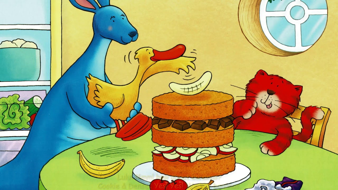 Cookie & Friends A - U6 Food - Let's Make a Cake! (Story with audio & text)
