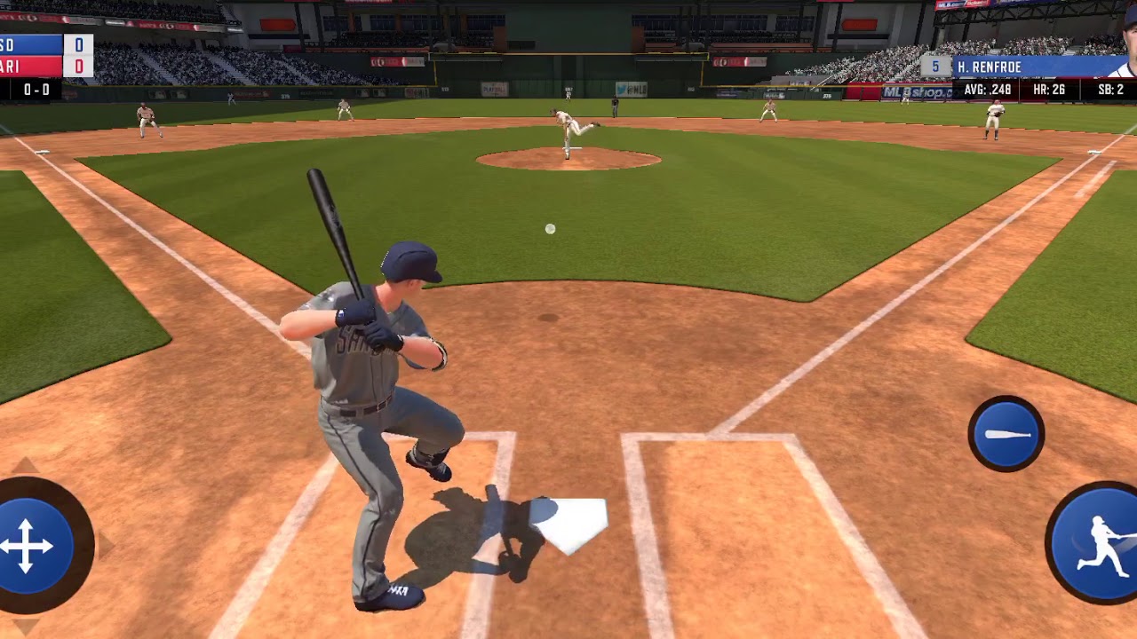 RBI Baseball 19 iOS short gameplay San Diego Padres vs Arizona Diamondbacks